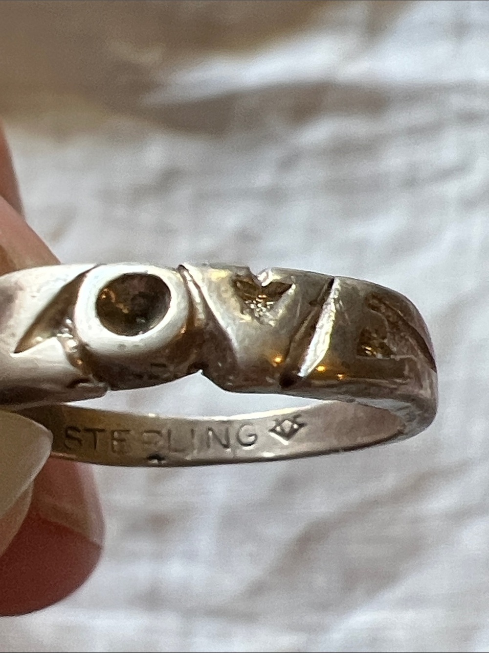 Vintage Sterling Silver 925 love ring